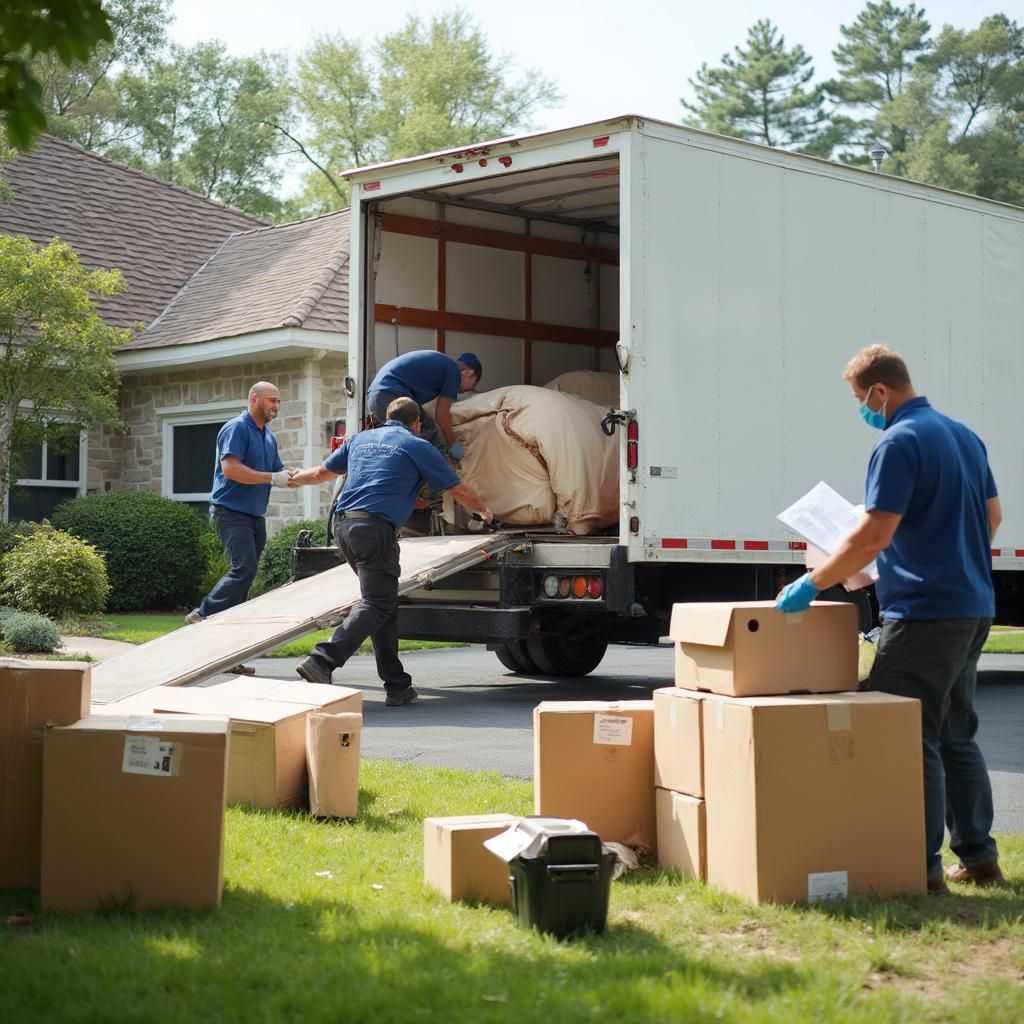That One Moving Company team loading truck with professional care